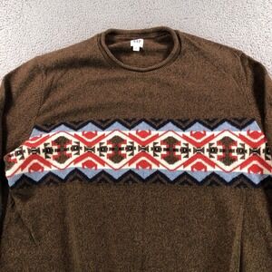 Gap Sweater Adult Extra Large Brown Roll Neck Aztec Southwest‎ Fair Isle Jumper